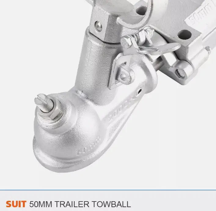 2000KG Rated 50MM Trailer Coupling Hitch Caravan Trailer Parts 4 Hole Mount by salelink.co.nz