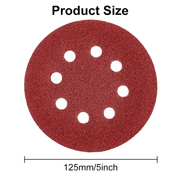 100pcs 125mm 5" Sanding Discs 60 80 100 120 240 Mixed Grit Orbital Sander Pads by salelink.co.nz