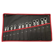 12Pc Metric Flexi Head Ratchet Spanner Wrench Set 8mm - 19mm Combination by salelink.co.nz