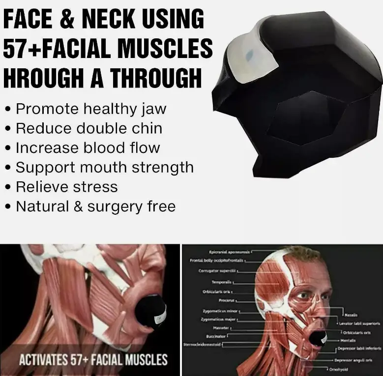 BLACK Face Exerciser Ball Neck Toner by salelink.co.nz
