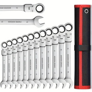 12Pc Metric Flexi Head Ratchet Spanner Wrench Set 8mm - 19mm Combination by salelink.co.nz