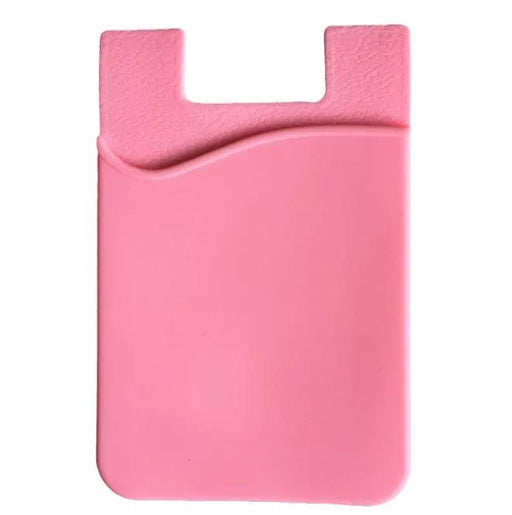 Light Pink Silicone Credit Card Holder Pocket Case Wallet Pouch Sticker Cellphone Phone by salelink.co.nz