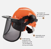 at Safety Helmet Face Shield With Visor Ear Muff for Chainsaw by salelink.co.nz
