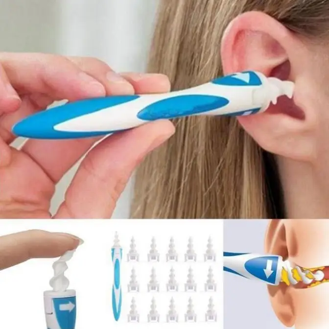 Ear Wax Swab Remover Cleaner Q-Grips Tool Ear Pick Handle 16 Tips Removal by salelink.co.nz