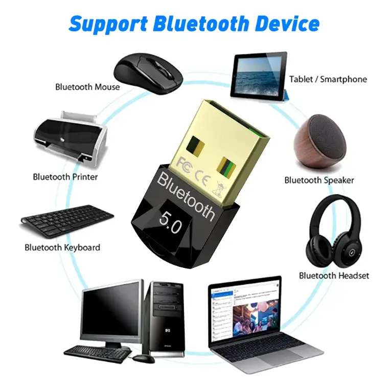 Bluetooth 5.0 Dongle Adapter Receiver by salelink.co.nz