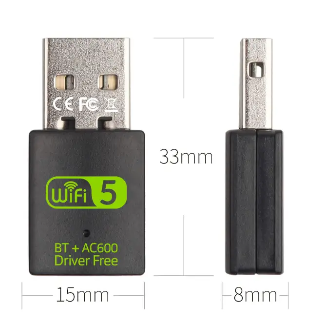 2 in 1 USB Bluetooth 5.0 WiFi Dongle Receiver Adapter by salelink.co.nz