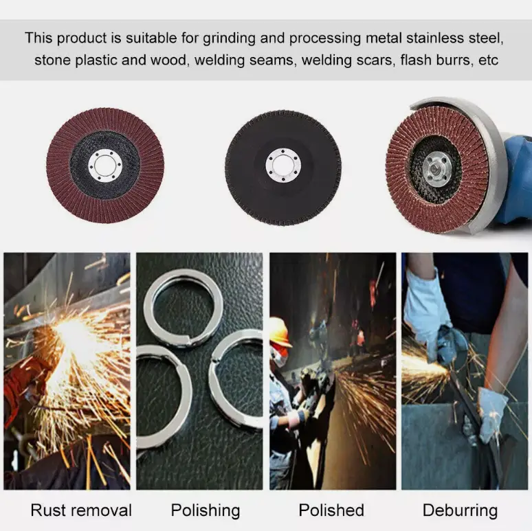 50Pcs Abrasive 5'' 125MM Metal Sanding Flap Disc Angle Grinder 80 Grit by salelink.co.nz