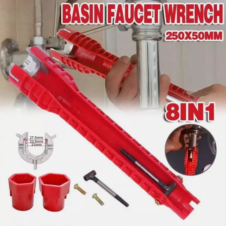 Basin Pipe Wrench Sink Water Tap Spanner Plumbing Tool by salelink.co.nz