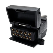 7 Pin Flat Male to 12 Pin Flat Female Trailer Adapter Caravan Connector by salelink.co.nz