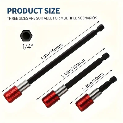 3Pcs Quick Release Magnetic Drill Holder by salelink.co.nz