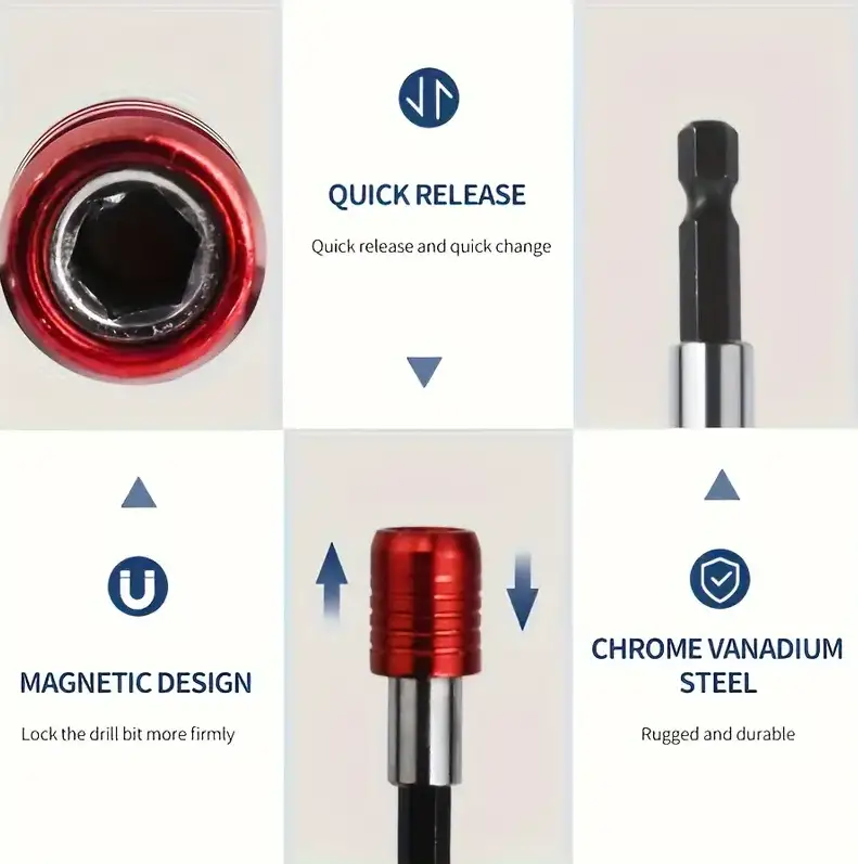 3Pcs Quick Release Magnetic Drill Holder by salelink.co.nz