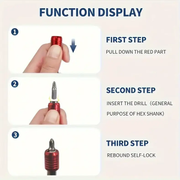 3Pcs Quick Release Magnetic Drill Holder by salelink.co.nz