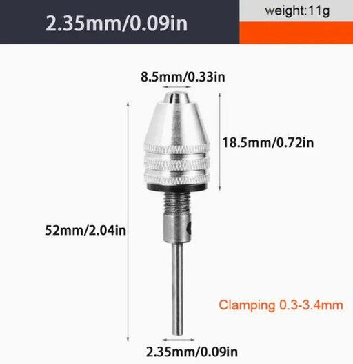 Drill Chuck Adapter - Round 0.3-3.4mm by salelink.co.nz