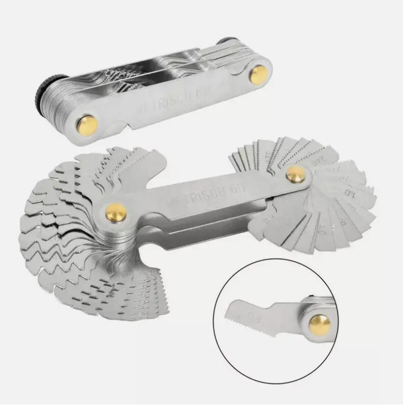 52 Blades Screw Thread Gauge Metric Imperial Tap Pitch Inspection by salelink.co.nz