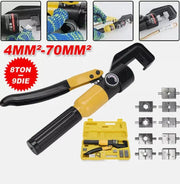 Hydraulic Crimping Tool 8 Ton Wire Force Terminal Crimper Cable 9 Dies 4-70mm by salelink.co.nz