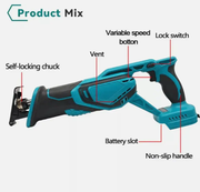 Saber Saw Reciprocating Saw Fits 18V Makita Battery by salelink.co.nz