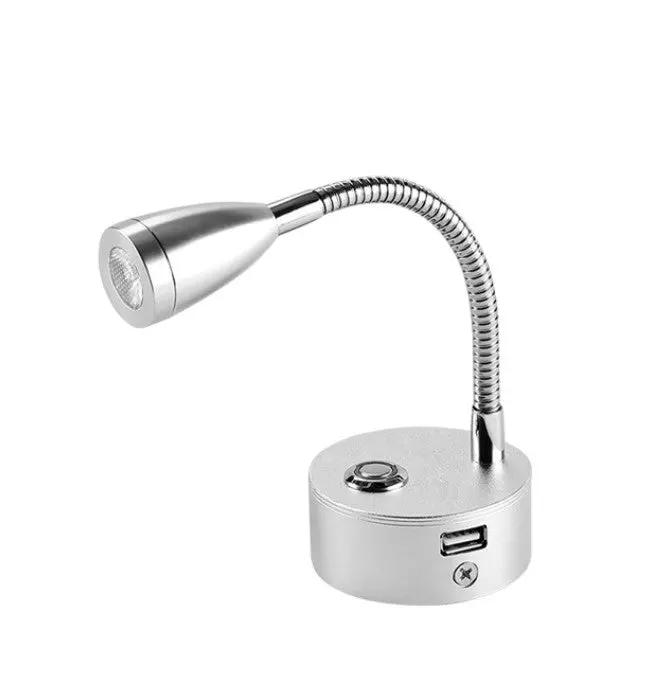 Cool White Touch Switch USB LED Spot Reading Light Caravan Boat Interior Lamp 12V by salelink.co.nz