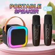 Bluetooth Singing Speaker Karaoke Player with 2 Wireless Microphones by salelink.co.nz