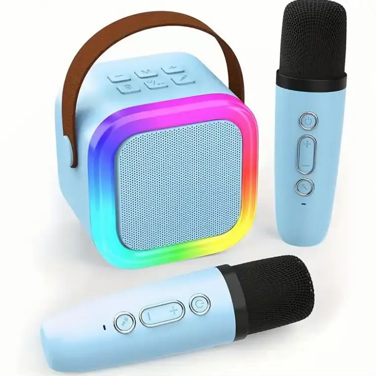 Karaoke Machine with 2 Microphones Bluetooth Speaker by salelink.co.nz