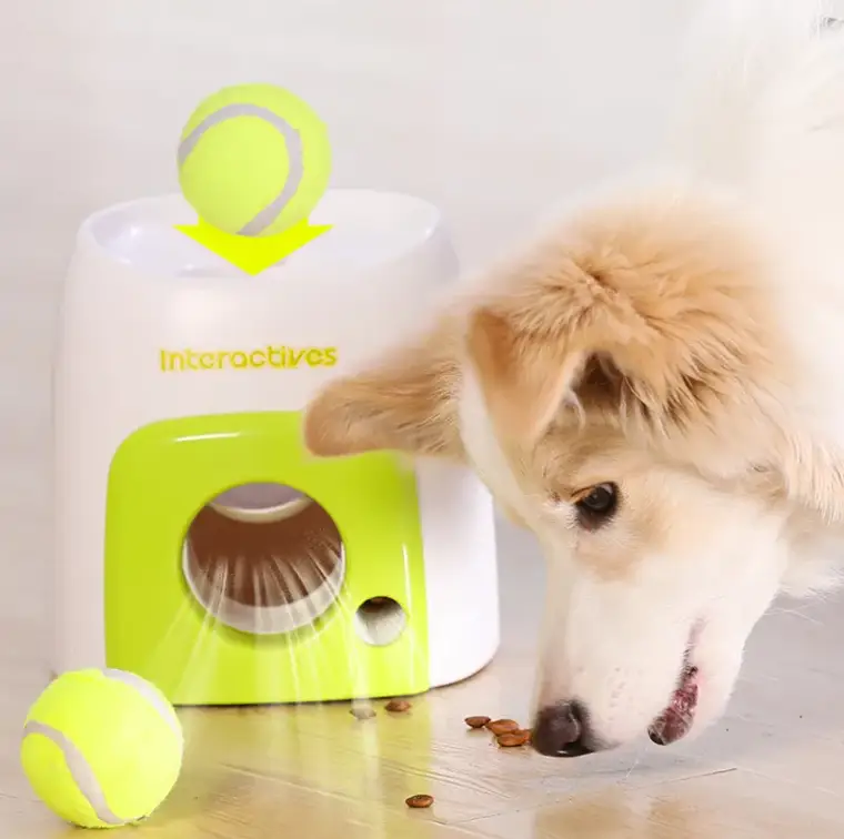 Tennis Rolling Ball Roll Out Machine Pet Dog Interactive Toys Machine by salelink.co.nz