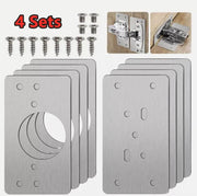8PCS Cabinet Door Hinge Repair Plate with Screws by salelink.co.nz