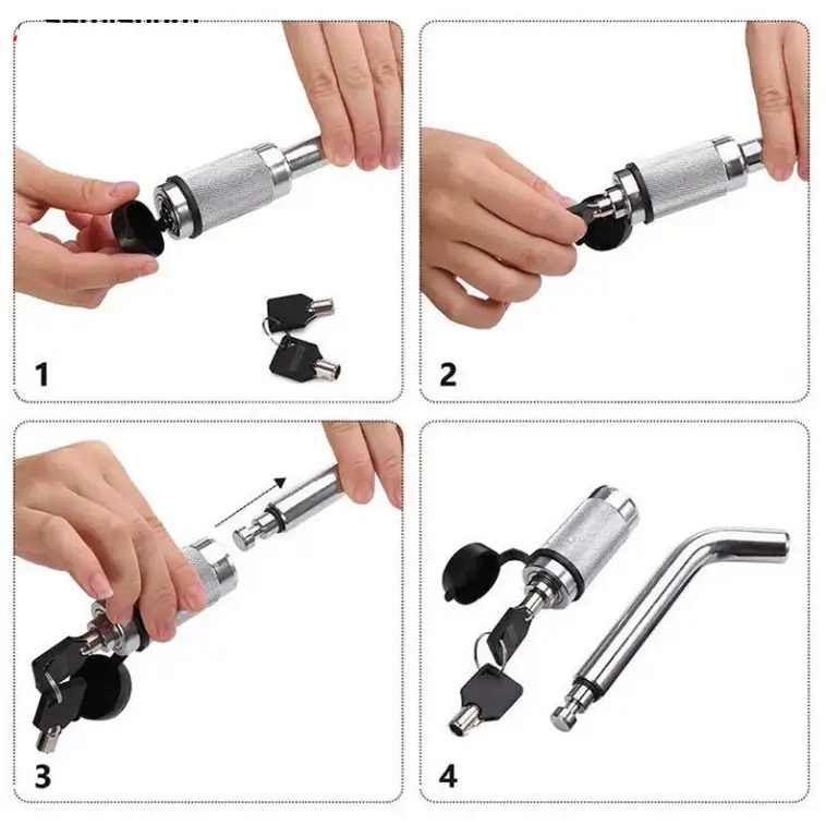 Hitch Pin Lock Tow Bar Ball Security L type Caravan Trailer Parts Anti Theft by salelink.co.nz