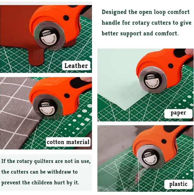 45mm Rotary Cutter with 10 Replacement Blades by salelink.co.nz