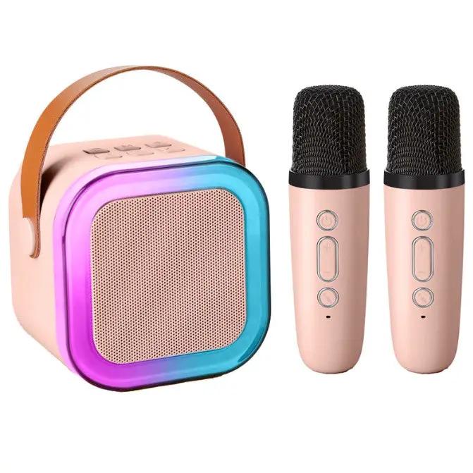 Karaoke Machine with 2 Microphones Bluetooth Speaker by salelink.co.nz