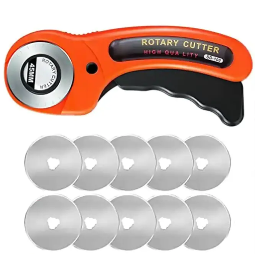 45mm Rotary Cutter with 10 Replacement Blades by salelink.co.nz