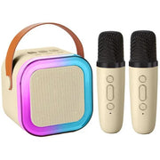 Karaoke Machine with 2 Microphones Bluetooth Speaker by salelink.co.nz