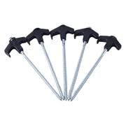20x Camping Tent Pegs Heavy Duty Screw Steel In Ground Camping Outdoor Stakes by salelink.co.nz