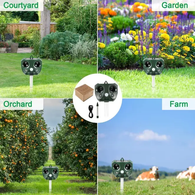 Solar Ultrasonic Bird Repeller Pest Animal Possum Deterrent by salelink.co.nz