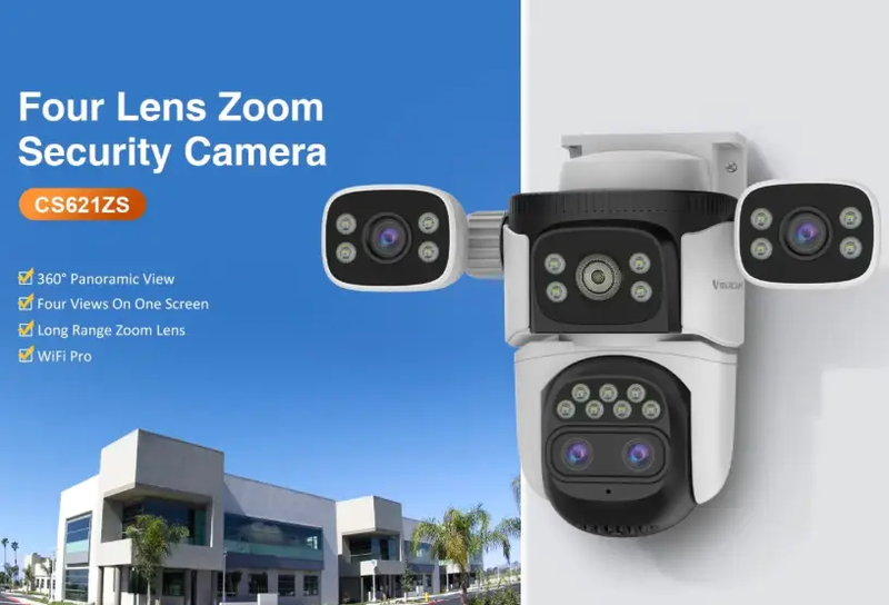 Outdoor Security Camera Four Lens by salelink.co.nz