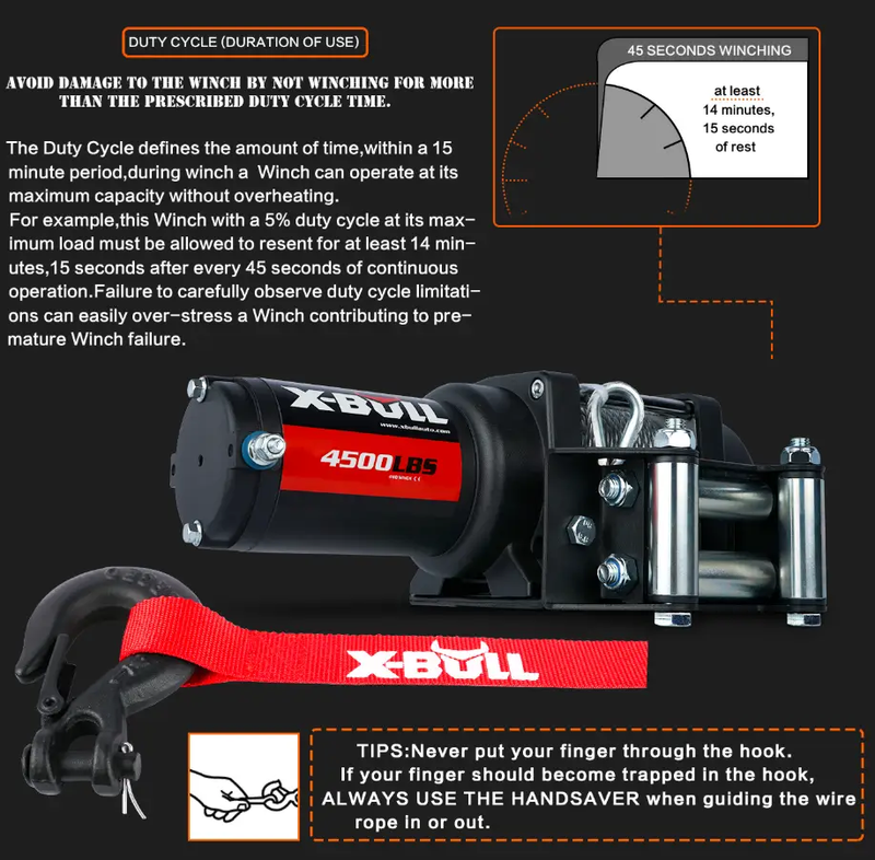 X-BULL Electric Winch 4500LBS by salelink.co.nz
