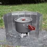 salelink.co.nz Unbranded Folding Camping Stove Windscreen Cooker Wind Shield Foldable Camping Stove Windscreen 10 Plate Aluminum