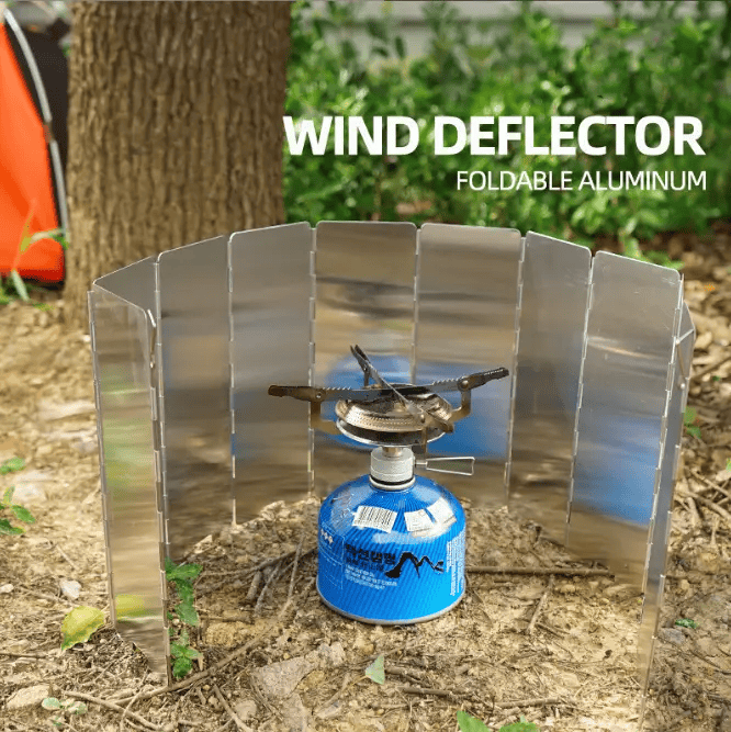 salelink.co.nz Unbranded Folding Camping Stove Windscreen Cooker Wind Shield Foldable Camping Stove Windscreen 10 Plate Aluminum