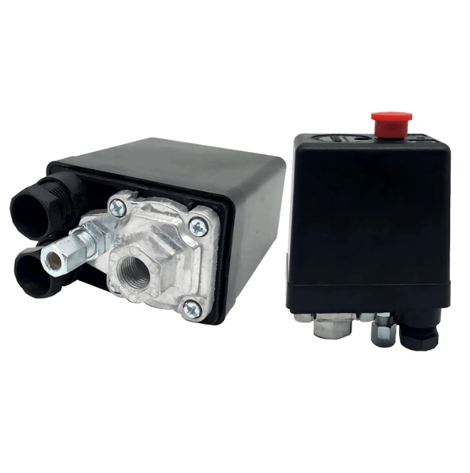 salelink.co.nz Unbranded Air Compressor Pressure Switch Air Compressor Switch With Gauges 90 120 PSI Regulator