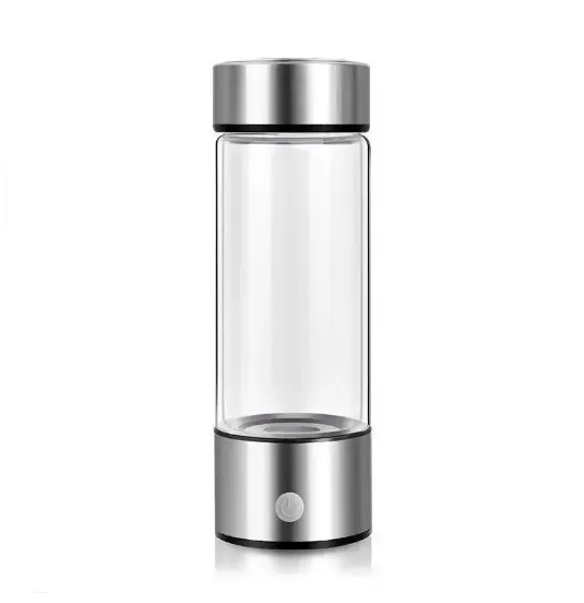 salelink.co.nz Unbranded USB Rechargeable Hydrogen Water Generator Bottle 420ml Portable Glass Water Bottle Hydrogen Water Generator Bottle | Action Outdoors NZ