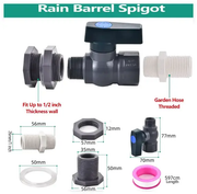 2PCS Rain Barrel Spigot Kit (3/4 inch) by salelink.co.nz
