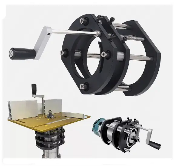 Router Lift Router Table Insert Plate Lift Base for 64-65mm Diameter Motors by salelink.co.nz