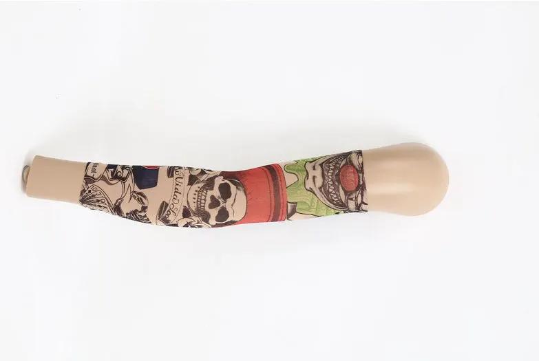Pack of 6 Arm Sleeve Stretch Costume Fake Tattoo Stocking by salelink.co.nz