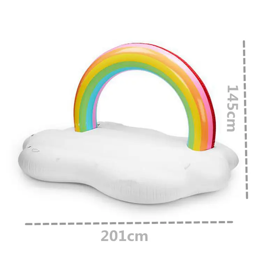 Giant Inflatable Rainbow Cloud Float Raft Swimming Pool Water Party Lounger Toy by salelink.co.nz