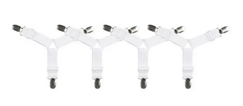 4pcs Triangle Fitted Sheet Strap Clips Grippers Mattress Bed Suspenders Holder by salelink.co.nz