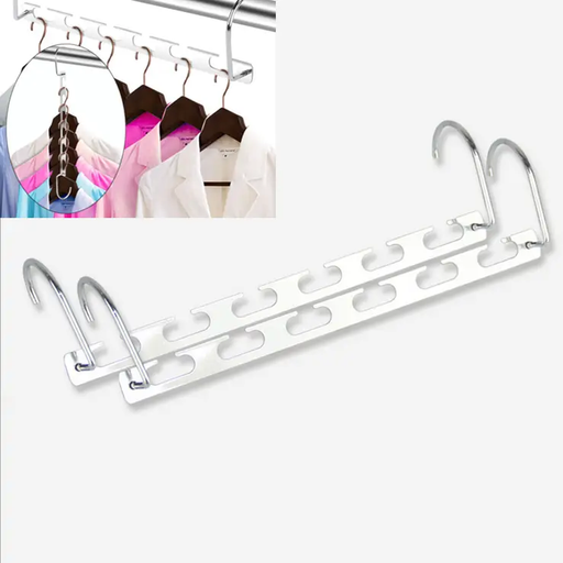 2PCS Space Saver Saving Metal Magic Hanger Clothes Closet Organize Hook by salelink.co.nz