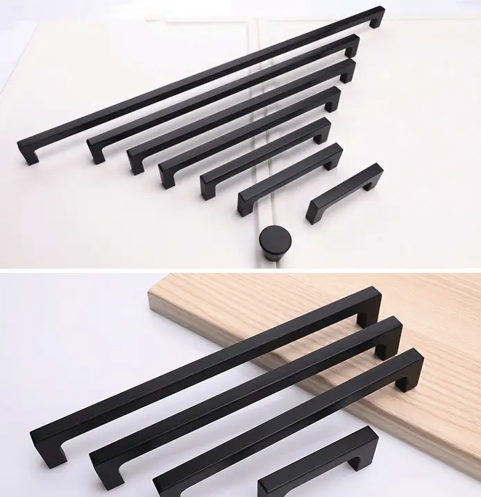 320mm Kitchen Cabinet Handle Drawer Black Cupboard Knob by salelink.co.nz