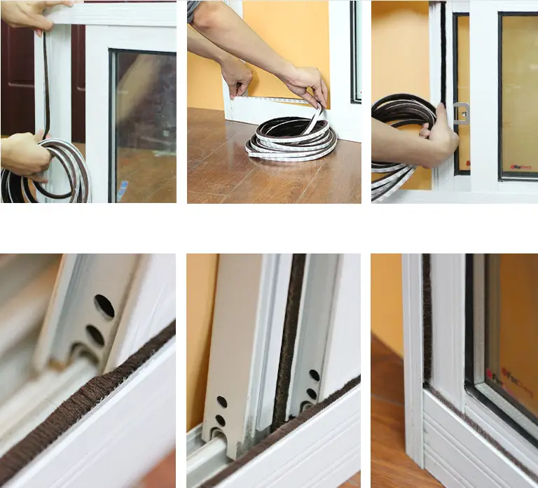 5m Weather Draught Excluder Brush Strip Window Door Seal Tape Self-adhesive by salelink.co.nz