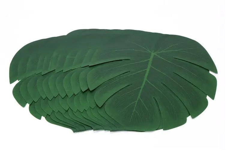 12x Artificial Hawaiian Luau Tropical Beach Party Leaf Jungle Palm Decoration by salelink.co.nz