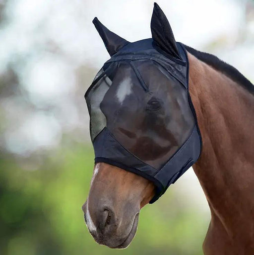 L Pony Cob Horse Fly Mask Mesh Veil Hood Eye Ear Protective Cover Anti-Mosquito by salelink.co.nz