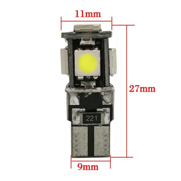 10PCS T10 Wedge 5SMD LED Bulbs W5W 194 168 131 WHITE CANBUS by salelink.co.nz