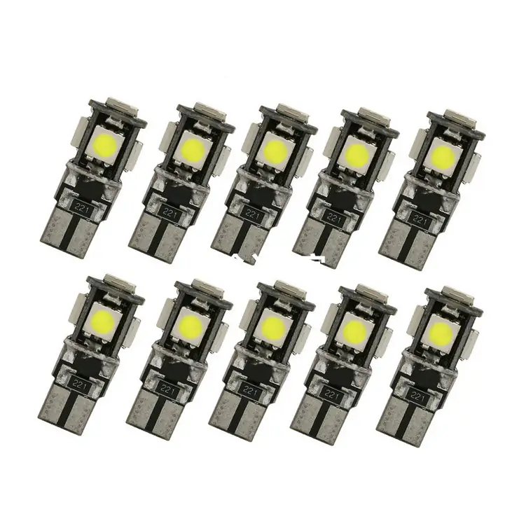 10PCS T10 Wedge 5SMD LED Bulbs W5W 194 168 131 WHITE CANBUS by salelink.co.nz